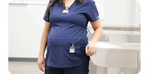 Fetal monitor radiation badge
